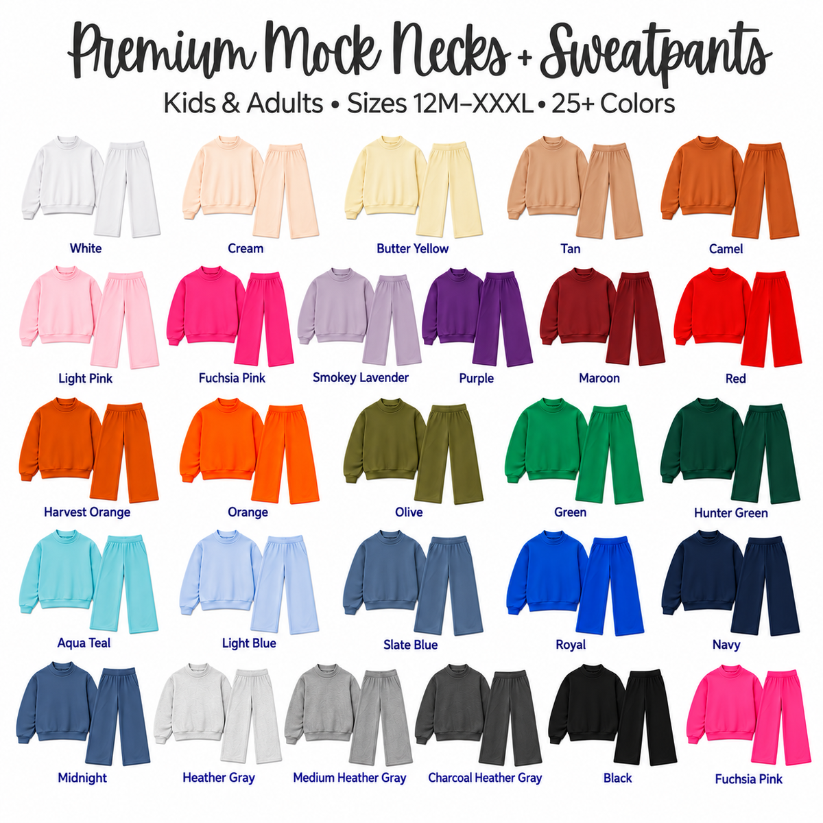 Adult Premium Cotton Sweatpants with Pockets | PRE-ORDER 7 | Embroidery, HTV & DTF Blank