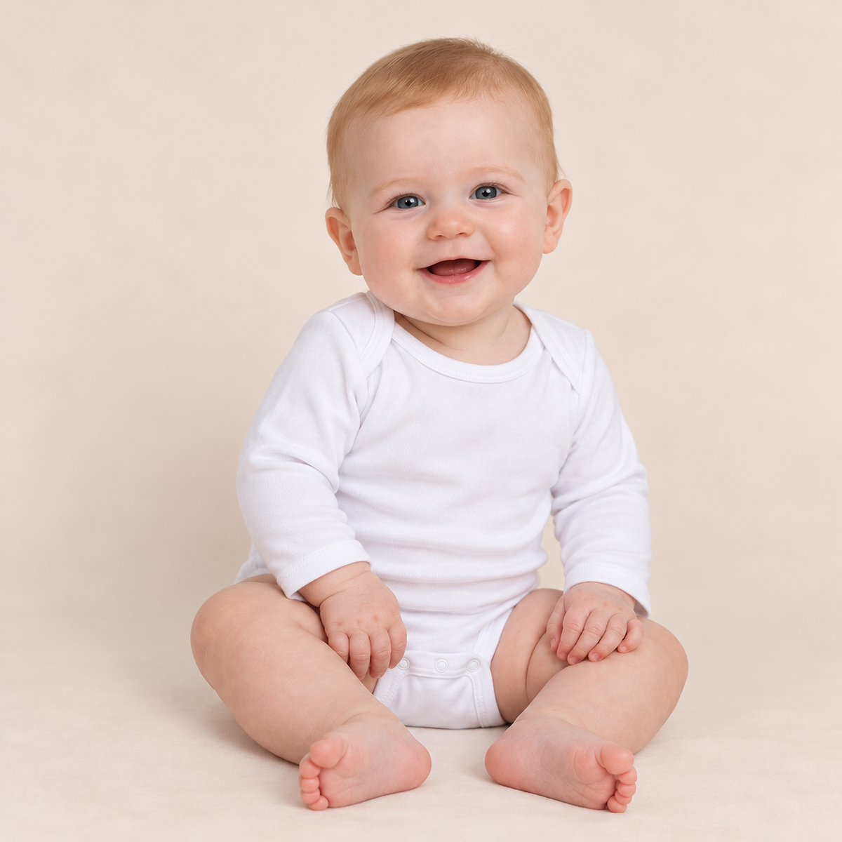 Unisex Long Sleeve Lap Shoulder Bodysuit – Cotton Blank for Embroidery & Boutique | 4 Colors | Newborn–18M