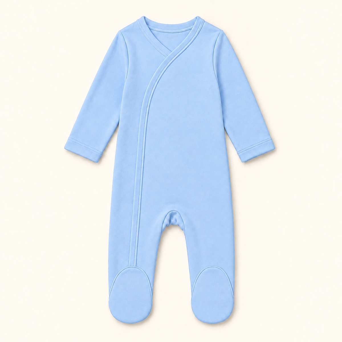 Plain Baby Footie with Fold-Over Cuffs– Cotton Blank| 4 Colors | Embroidery Ready | Newborn–3-6M