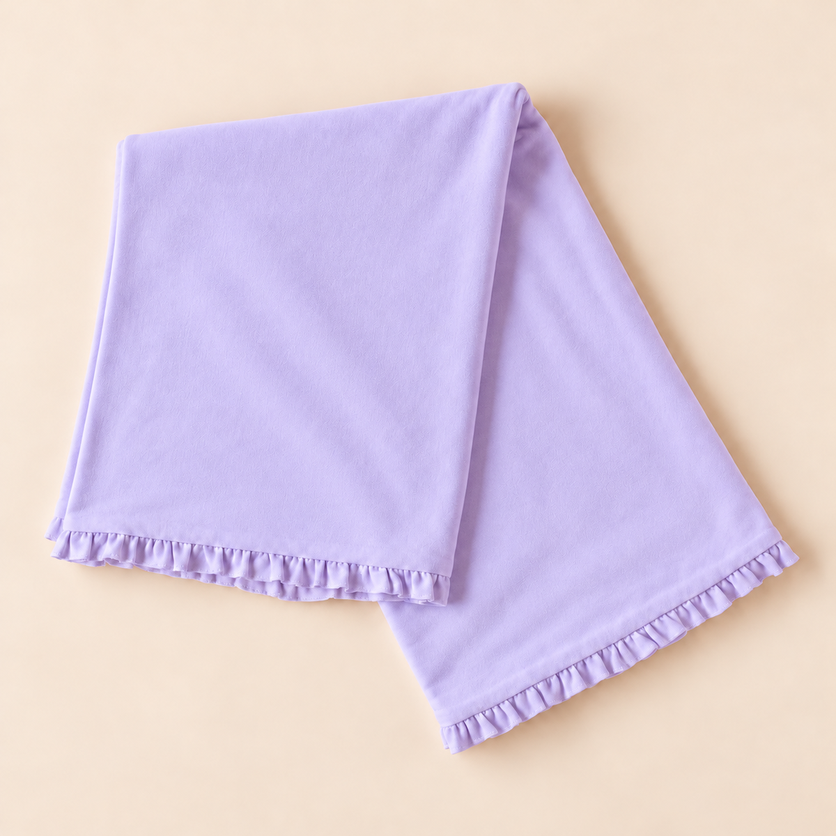 Lilac ruffle baby blanket blank for embroidery and monogram designs, ARB Blanks baby boutique blank