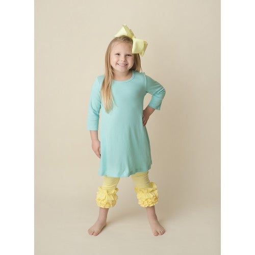 Girl&#39;s Solid Ruffle Icing Capris