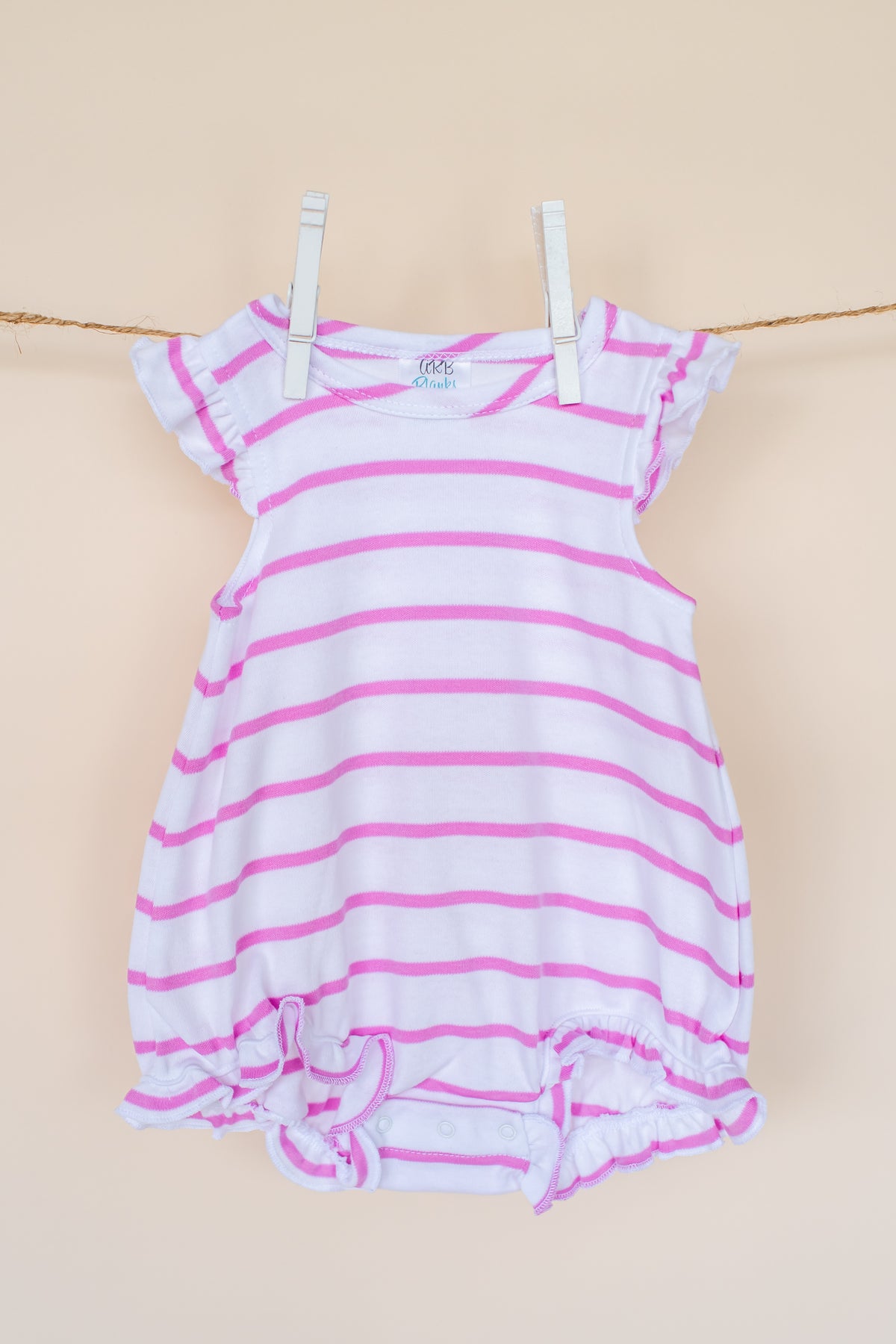 Girl&#39;s Striped Angel Sleeve Bubbles
