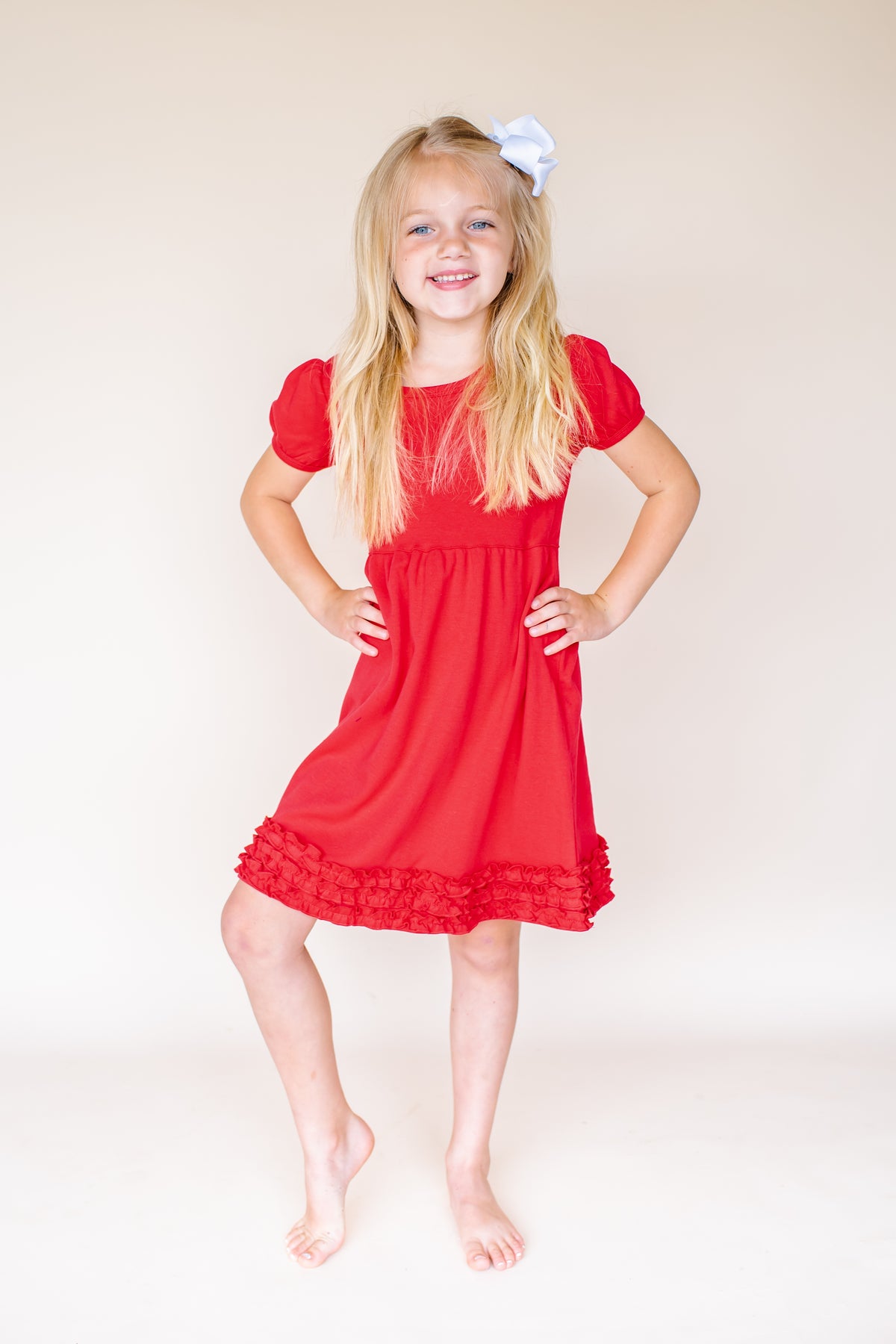 Girl's Ruffle Empire Waist Dress Cotton Blank for Embroidery & Boutique | 9 Colors | Sizes 12M10 | ARB Blanks Grey / 5T Girl's Ruffle Empire Waist Dress Cotton Blank for Embroidery & Boutique | 9 Colors | Sizes 12M10 | ARB Blanks Grey / 5T