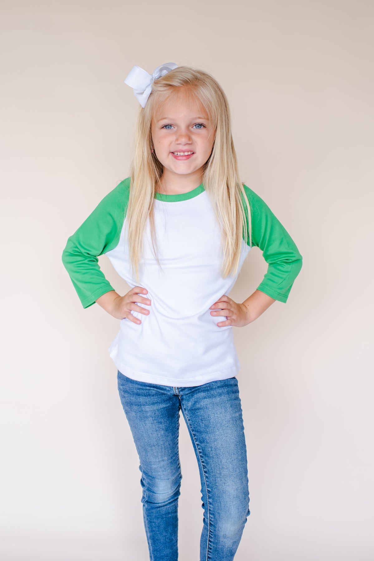 Unisex Raglan Shirt with White Body (Youth) by - ARB Blanks
