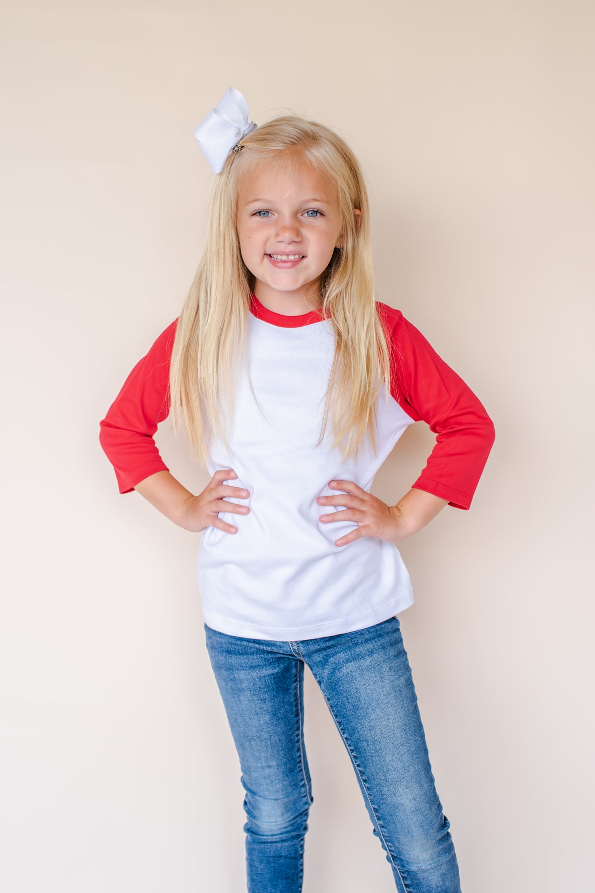 Unisex Raglan Shirt with White Body (Youth) by