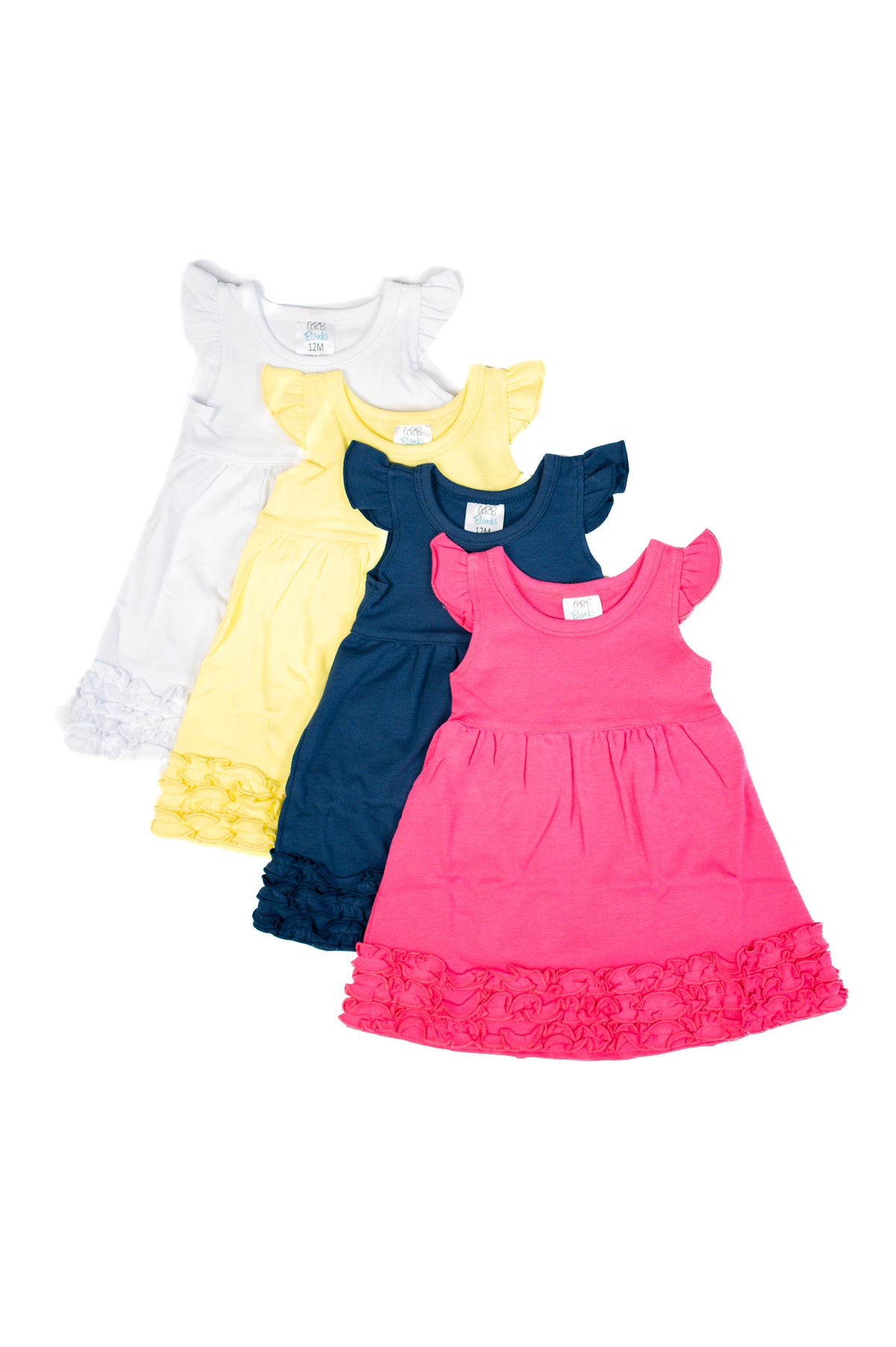Girl's Angel Sleeve Empire Waist Dress Cotton Blank | 4 Colors | Embroidery & Boutique | Sizes 12M10 | ARB Blanks Summer Yellow / 6 Girl's Angel Sleeve Empire Waist Dress Cotton Blank | 4 Colors | Embroidery & Boutique | Sizes 12M10 | ARB Blanks Summer Yellow / 6