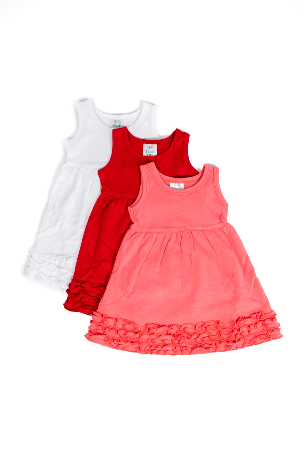 Girl's Sleeveless Empire Waist Dress Cotton Blank for Embroidery & Boutique | White, Apricot, Red | Sizes 12M10 | ARB Blanks Apricot / 10 Girl's Sleeveless Empire Waist Dress Cotton Blank for Embroidery & Boutique | White, Apricot, Red | Sizes 12M10 | ARB Blanks Apricot / 10