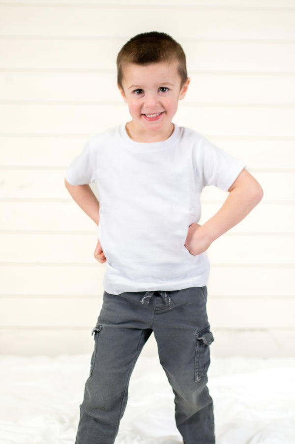 Boy's White Short Sleeve Shirt - ARB Blanks