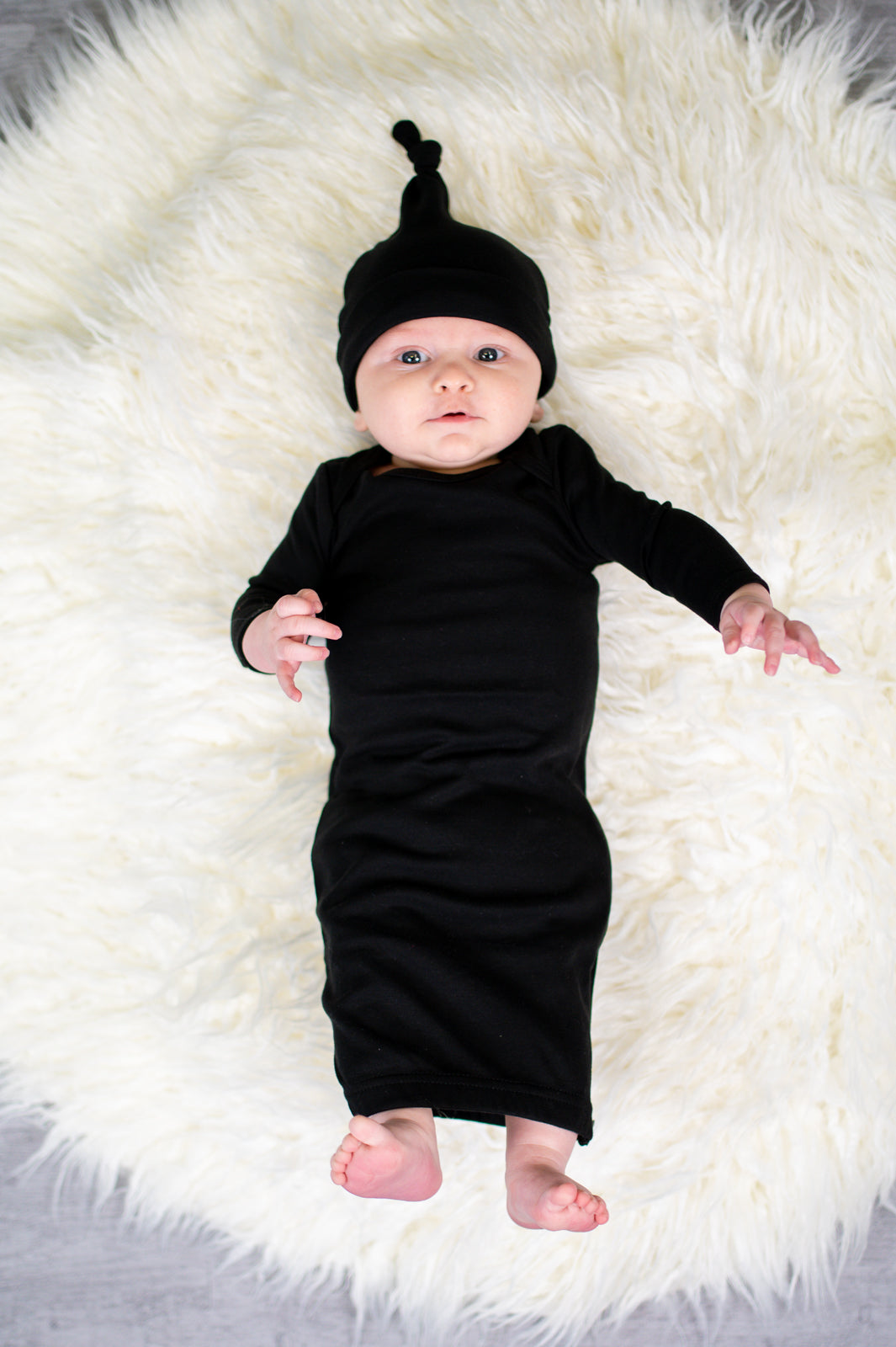 Plain Long Sleeve Baby Gown