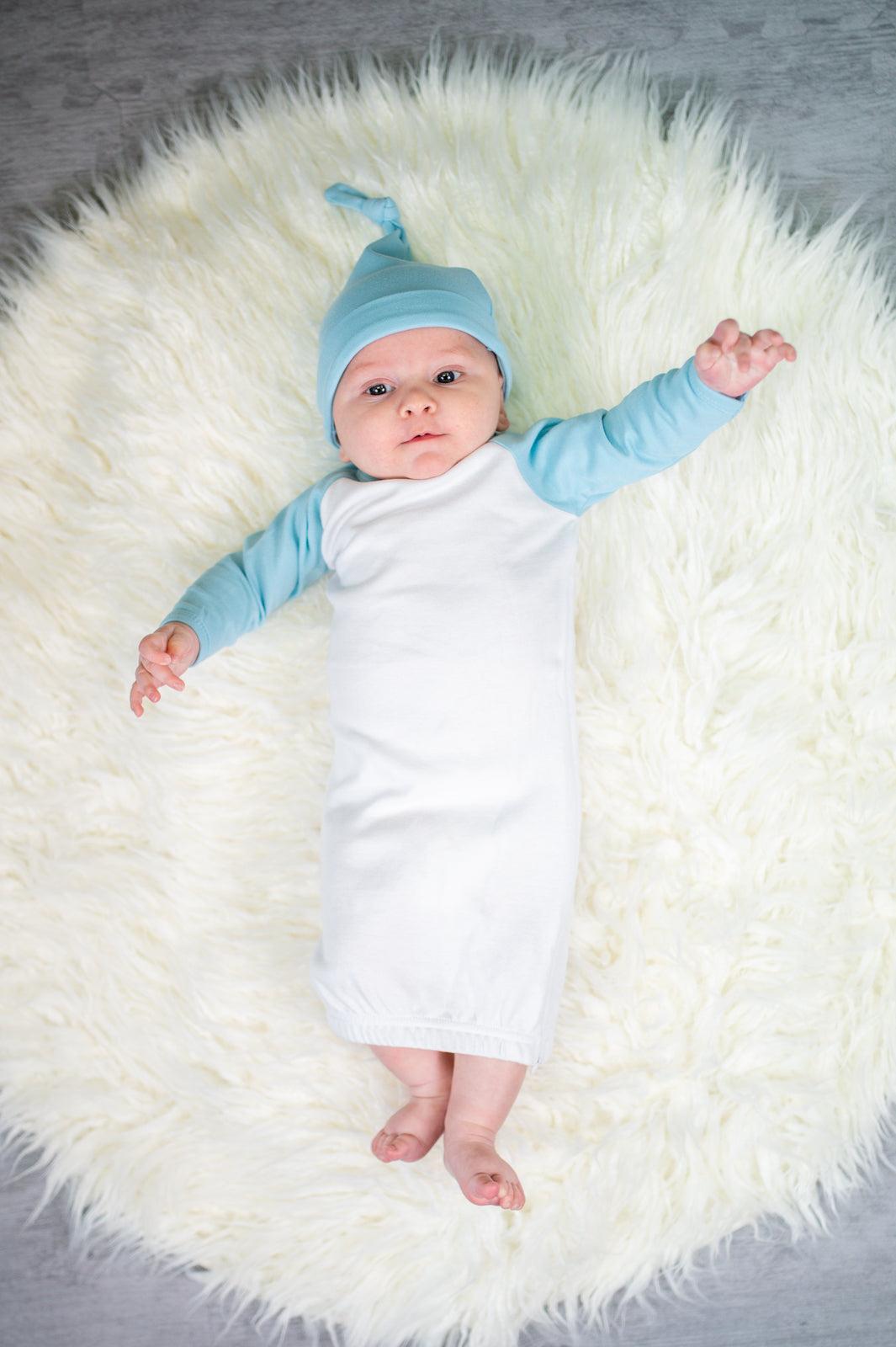Raglan Long Sleeve Baby Gown