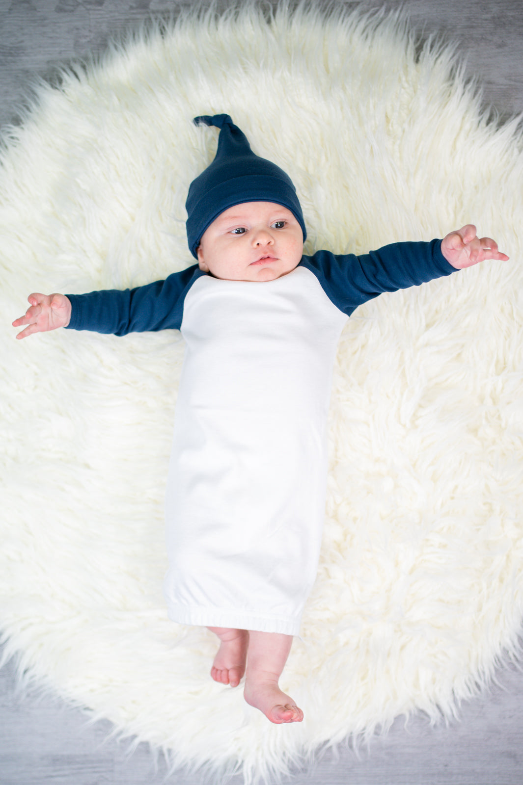 Raglan Long Sleeve Baby Gown