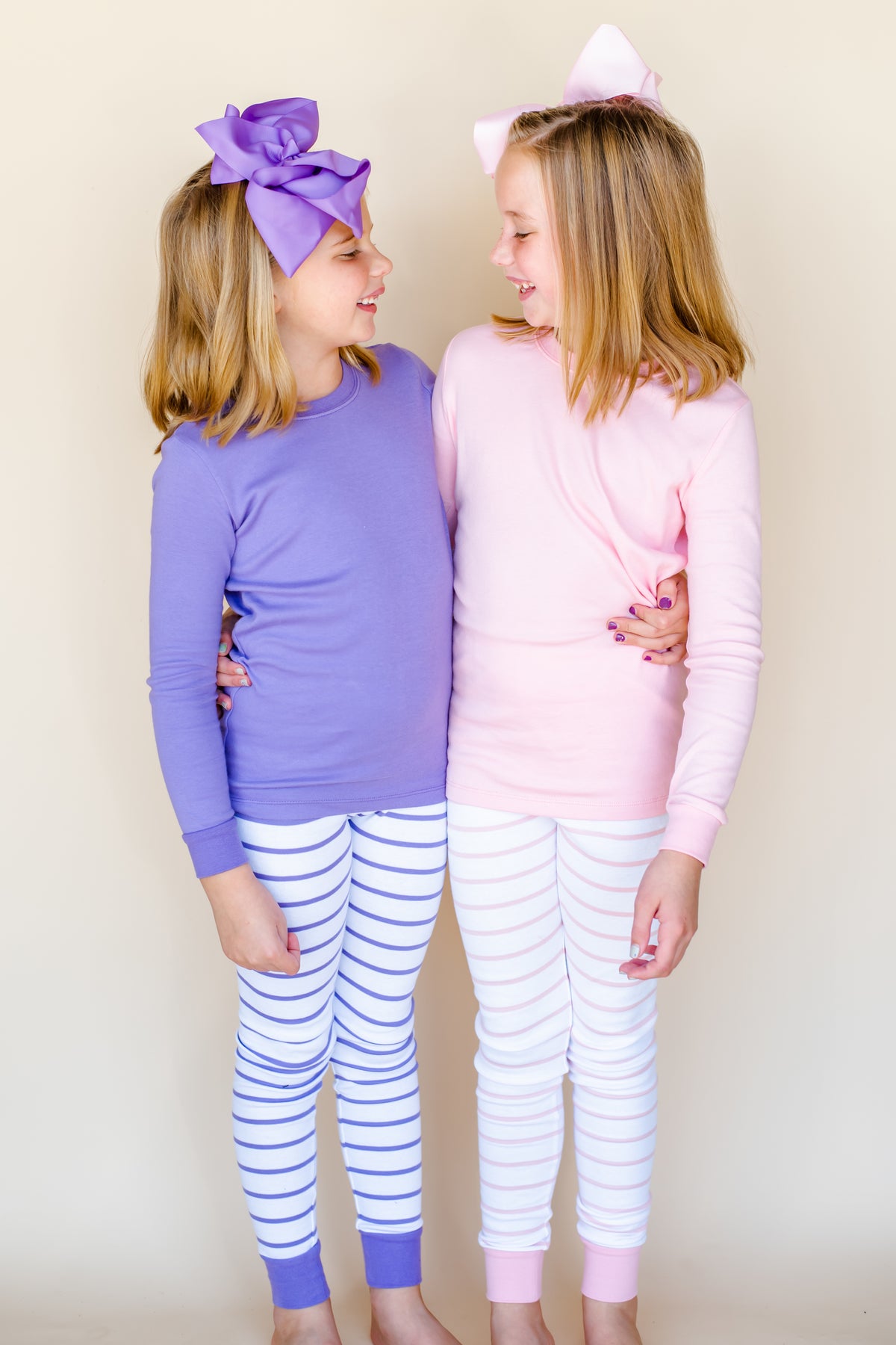 Valentine&#39;s Striped Kids Pajamas